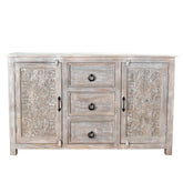 Indian Handmade Solid Wood Carved Sideboard